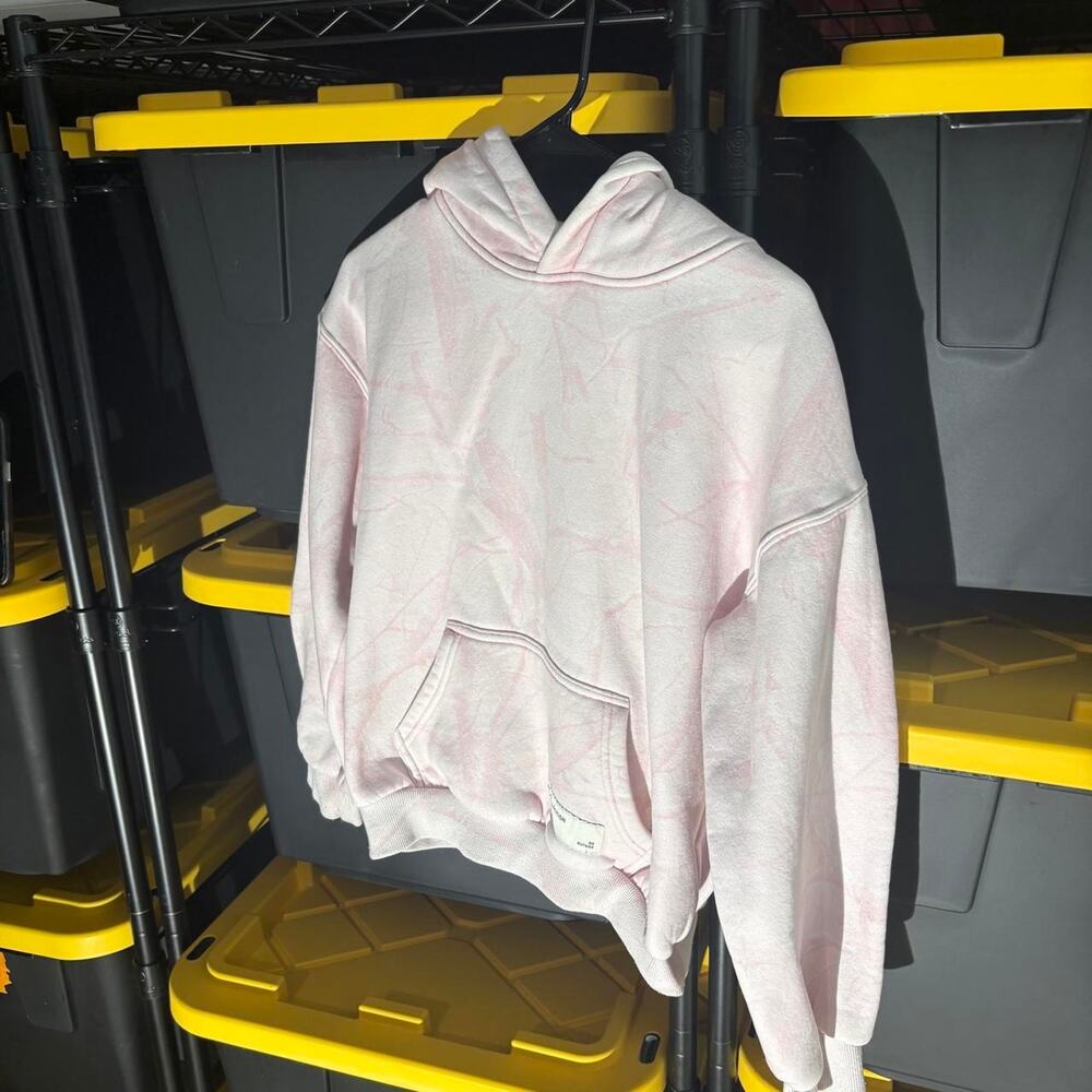 Pink tie dye hoodie with a